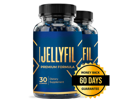 JellyFil bottles with 60-day guarantee badge
